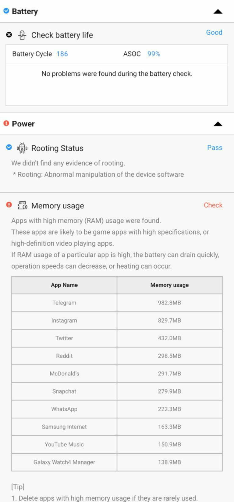 How to check battery health on samsung