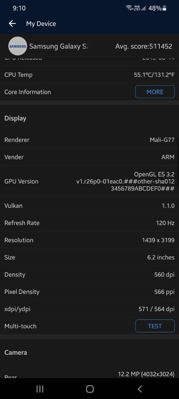 120hz with QHD on Note 20 Ultra