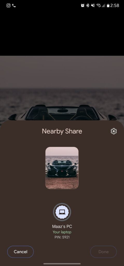 Use Nearby share on windwos