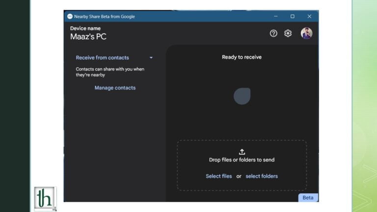 Use Nearby share on windows 11