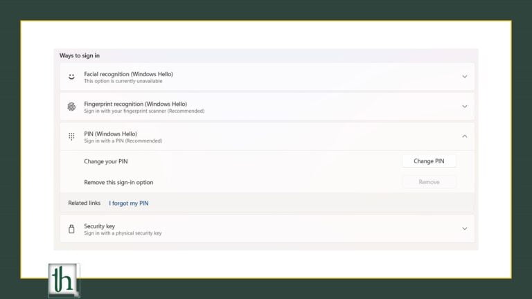 Unable to Change Sign-in PIN