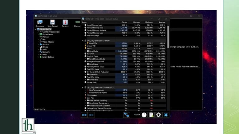 Monitoring CPU Temperature Windows 11